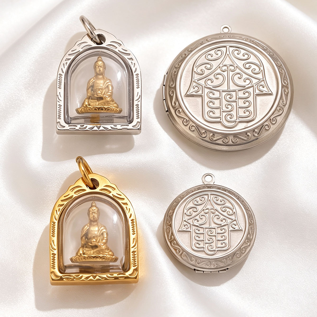 Men Accessories Locket - 1/2 قطعة تعليقة إطار صور من