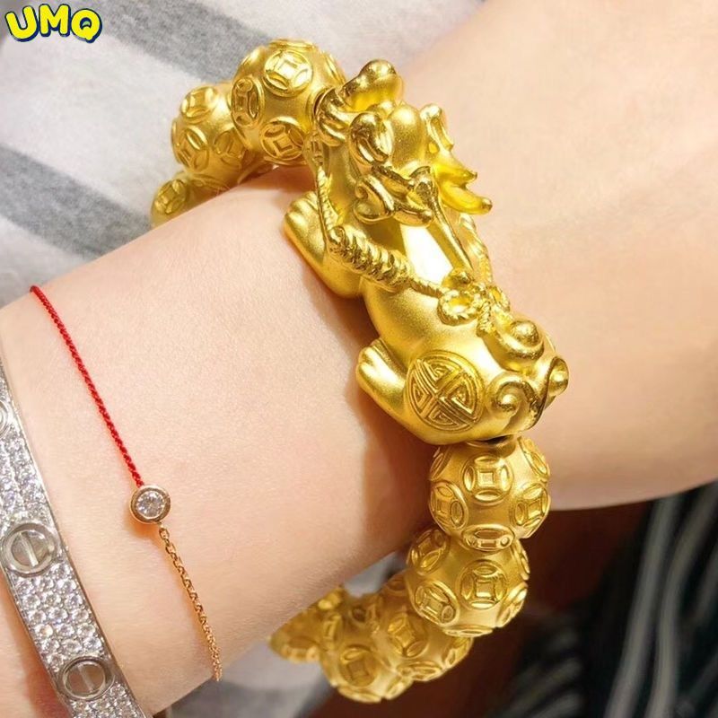 Bead Bracelet Men - نقية 18K مطلي Pixiu سوار للرجال