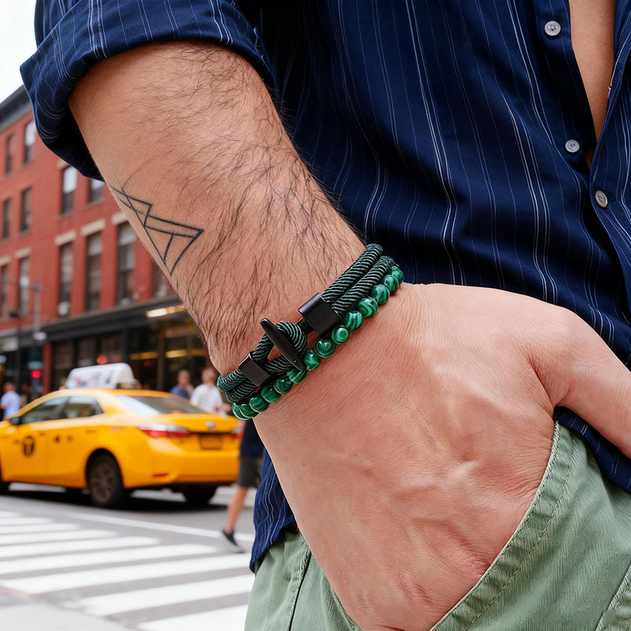 Men Accessories Unique - فريد مرساة 2 قطعة رجل سوار