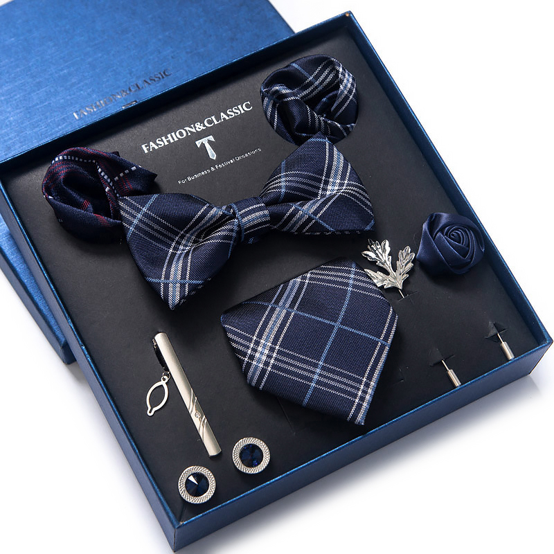 Neck Tie Set Box - الجملة الكلاسيكية الزفاف هدية التعادل جيب