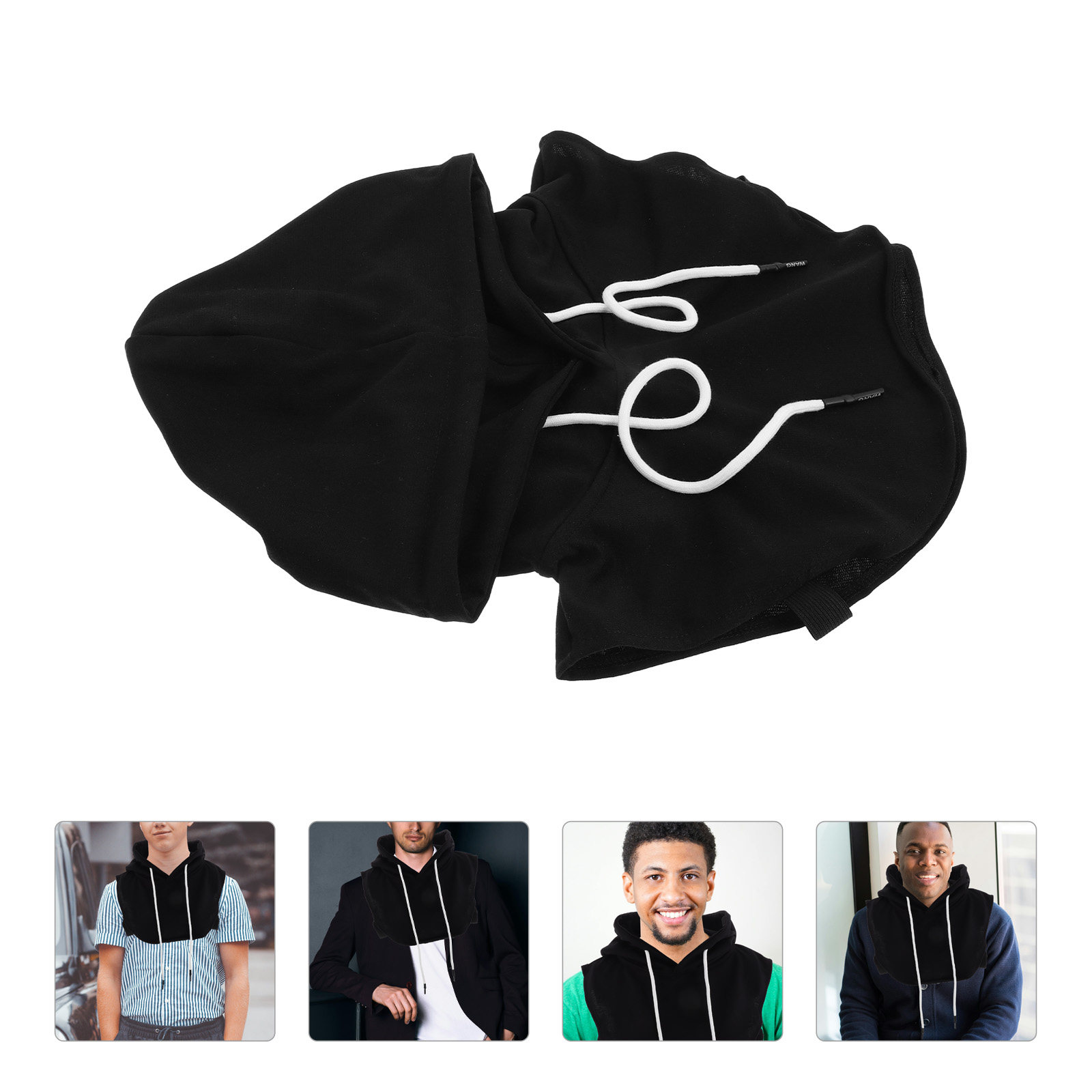 Mens Accessories Style - إكسسوار ياقة وهمية بغطاء للرأس للنساء