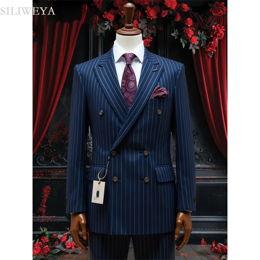 Men Accessories Elegant - SILIWEYA مزدوجة الصدر رجال الأعمال الدعاوى