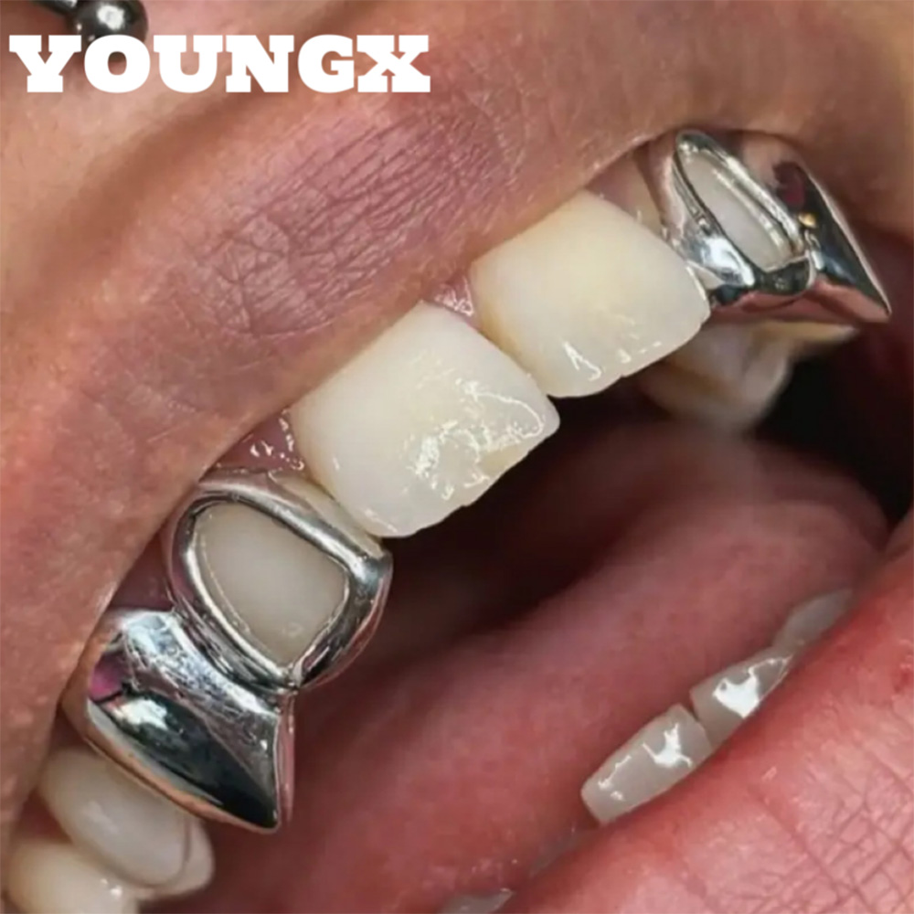 Men'S Vampire Accessories - YOUNGX الهيب هوب مزدوجة الجوف لامعة