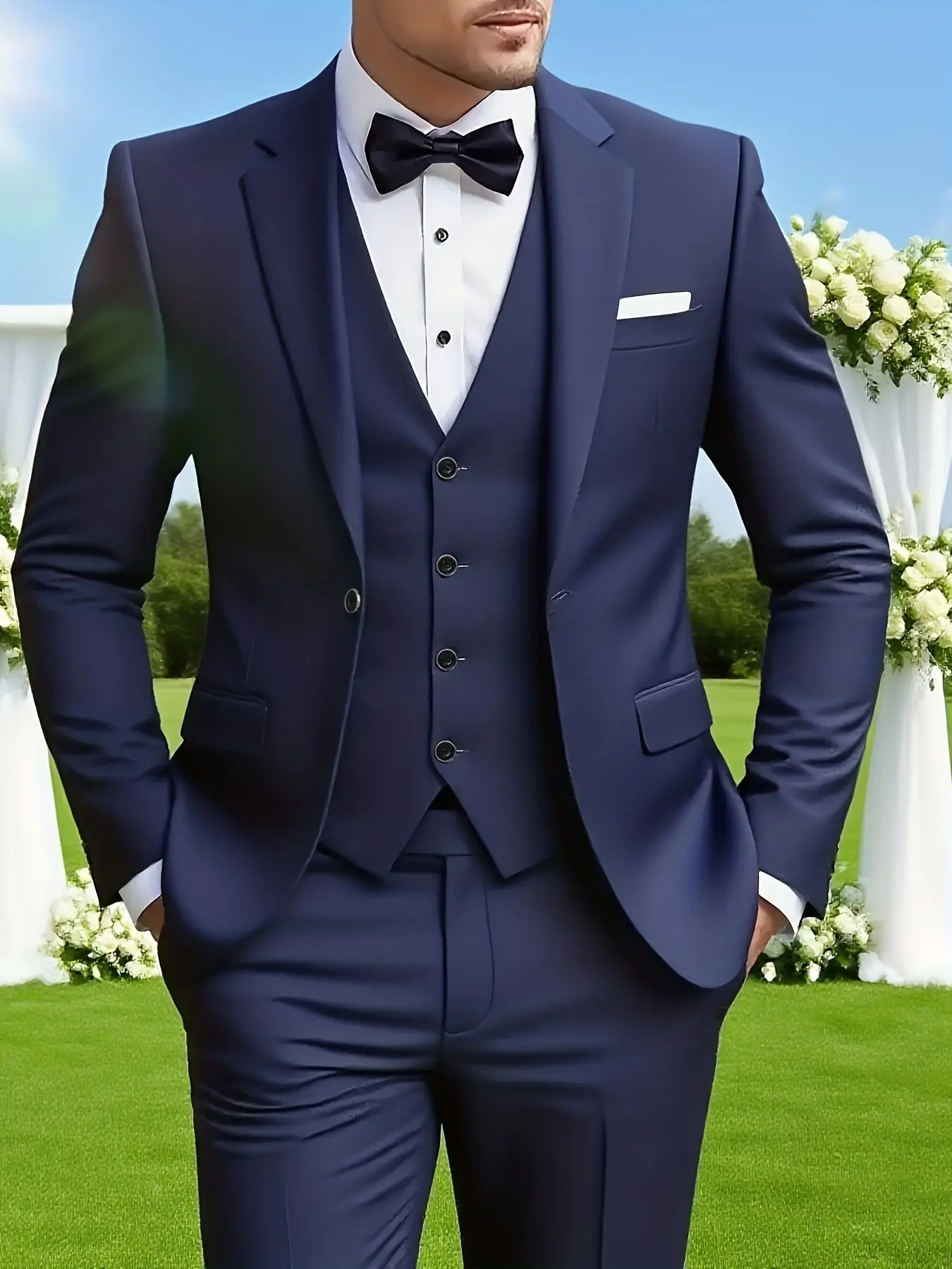 Men Accessories Elegant - بدلة رسمية للرجال مكونة من 3