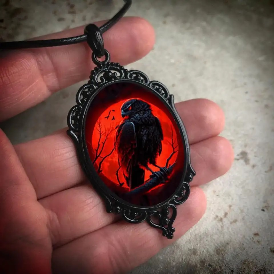 القوطية مصاص دماء البومة النقش - مراجعة Men'S Vampire Accessories وسعره