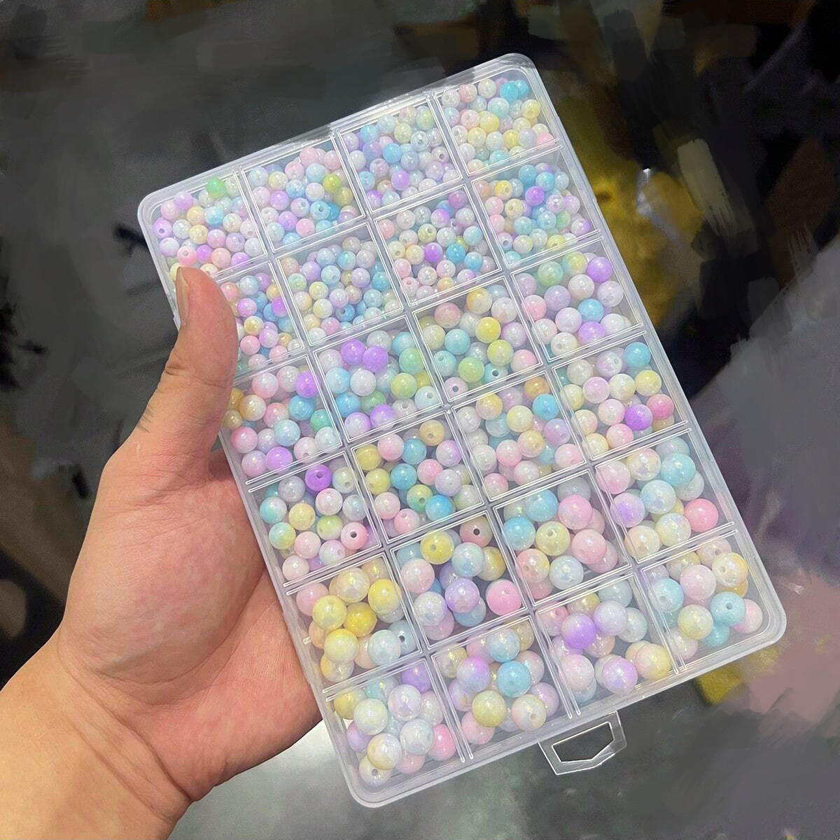 800 قطعة/24 شبكة في علبة، خرز  - مراجعة Bead Bracelet Men وسعره