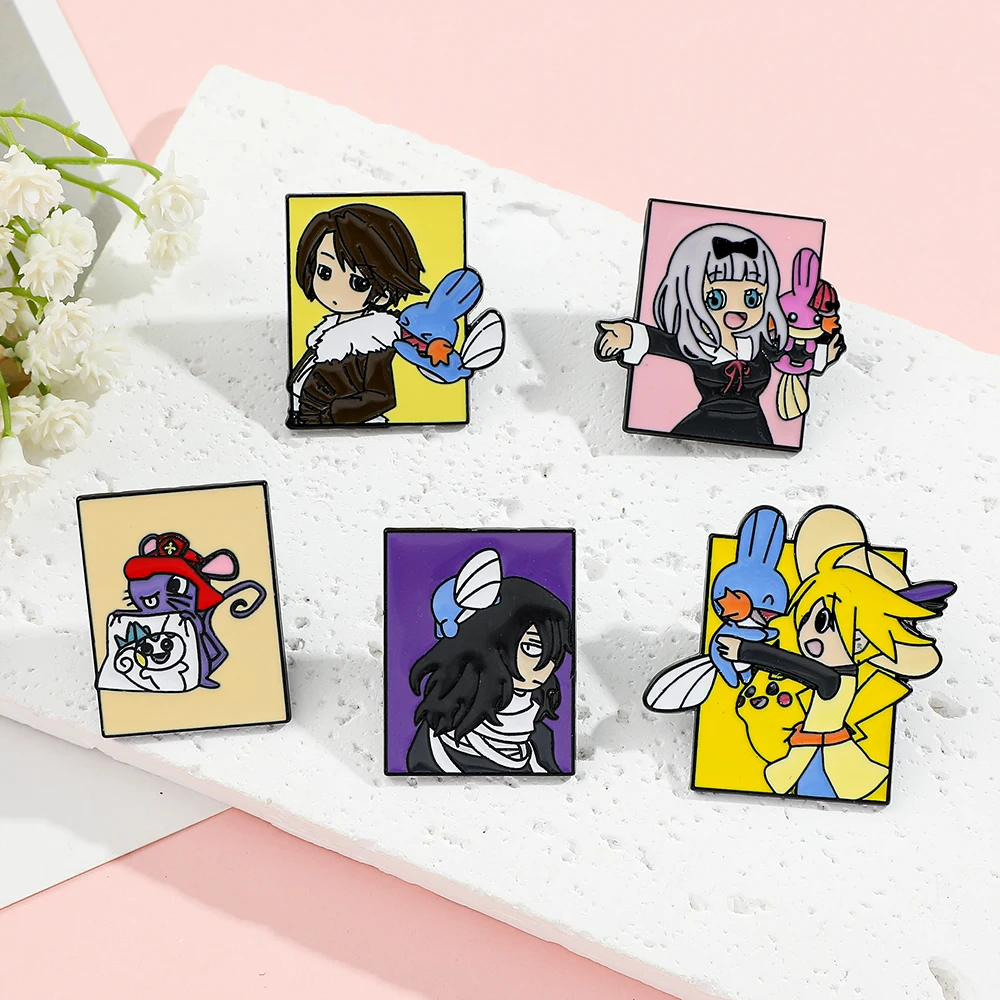 5 قطع دبابيس شخصيات أنمي بوكيم - مراجعة Lapel Pin Enamel وسعره