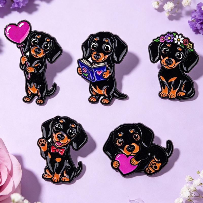 مجموعة من 5 دبابيس مينا لطيفة  - مراجعة Lapel Pin Enamel وسعره