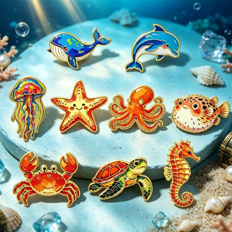 دبوس مينا ملون بتصميم حيوانات  - مراجعة Lapel Pin Enamel وسعره