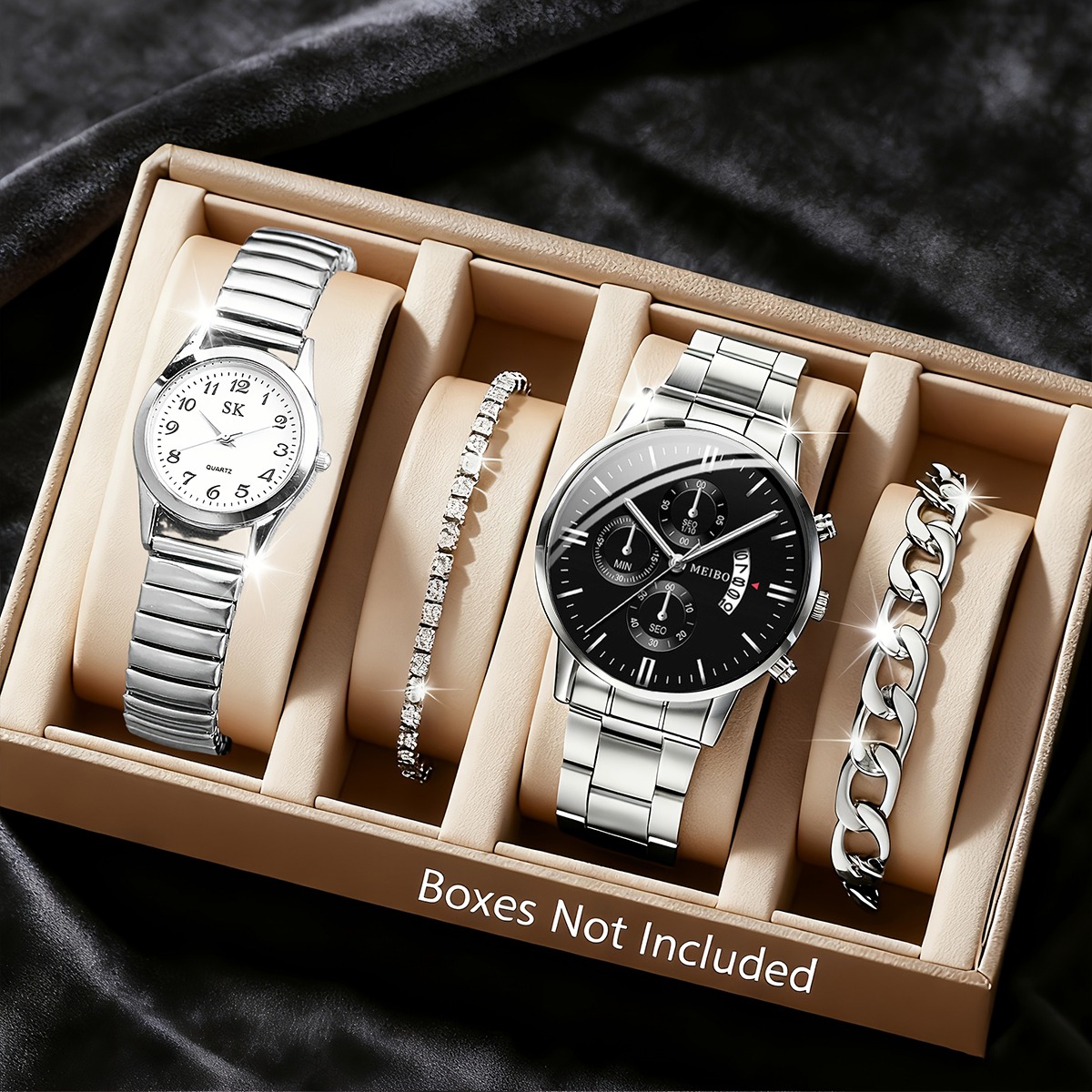 4 قطع من ساعات الأزواج الأنيقة - مراجعة Men Accessories Elegant وسعره