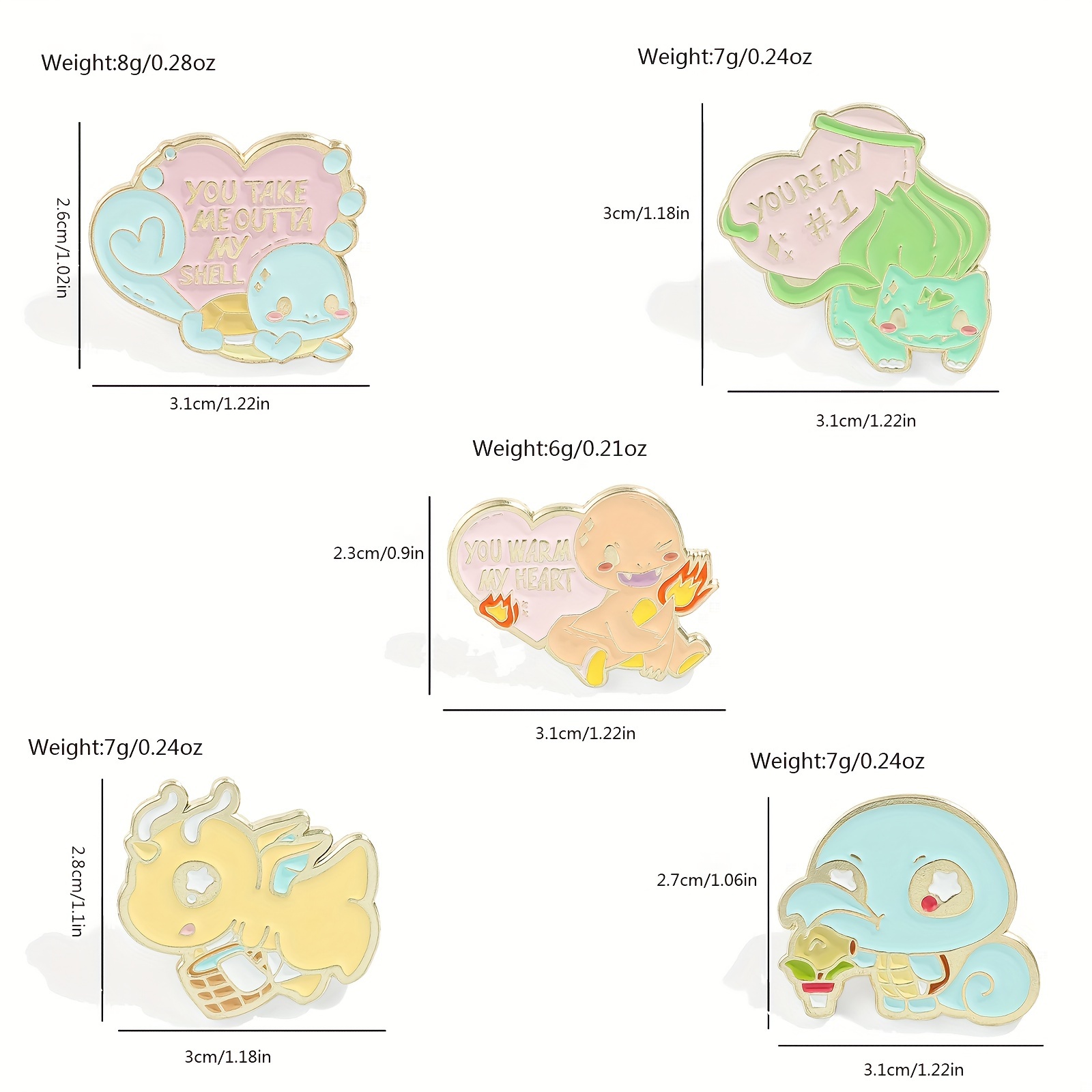 5 قطع دبابيس أنيمي لطيفة بتصمي - مراجعة Lapel Pin Enamel وسعره
