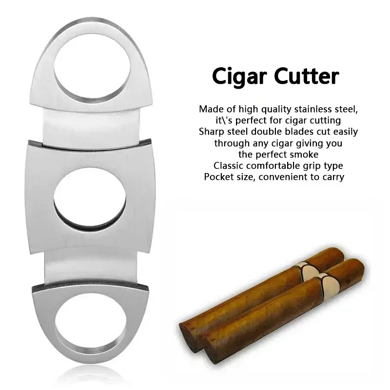 الفولاذ المقاوم للصدأ السيجار  - مراجعة Cigar Cutter Set وسعره