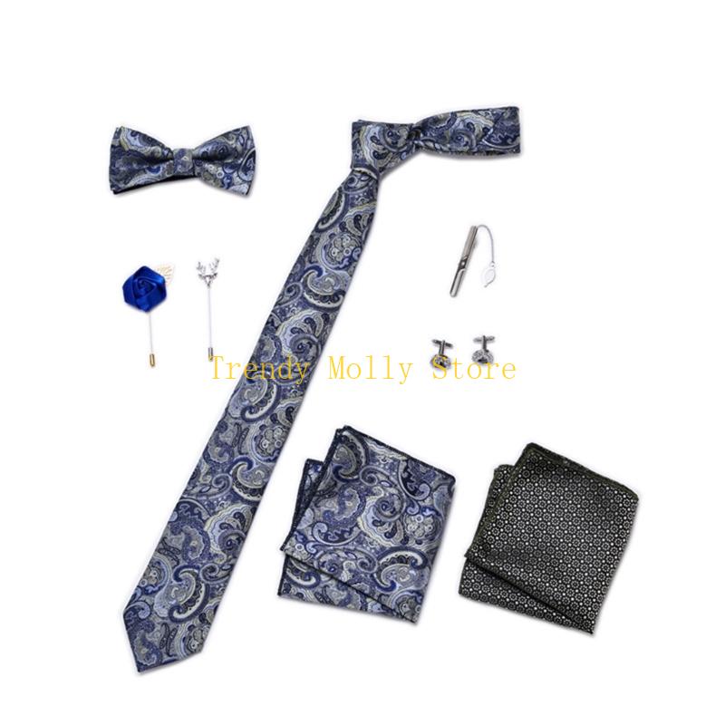 N5KB 9 قطعة مجموعة رابطة عنق أ - مراجعة Neck Tie Set Box وسعره