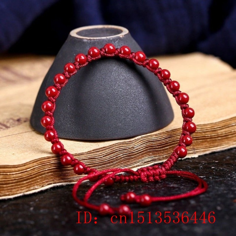 سوار سينابار أحمر طبيعي للرجال - مراجعة Bead Bracelet Men وسعره