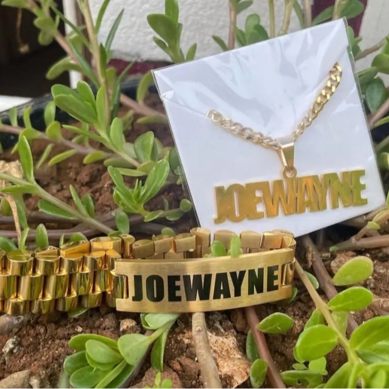 اسم مخصص مجموعة مجوهرات قلادة  - مراجعة Men Accessories Gift Set وسعره