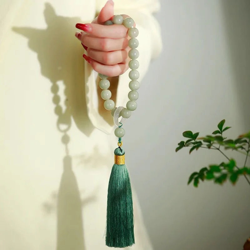 الأخضر اليشم حجر 12 مللي متر ا - مراجعة Bead Bracelet Men وسعره